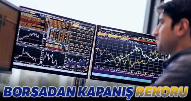 Borsa kapanış rekoru kırdı