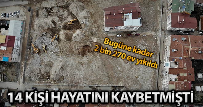 Elazığ'da 14 kişinin hayatını kaybettiği mahallenin son hali görüntülendi