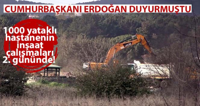 Cumhurbaşkanı Erdoğan'ın Sancaktepe'de yapılacağını duyurduğu hastanenin yapımı devam ediyor