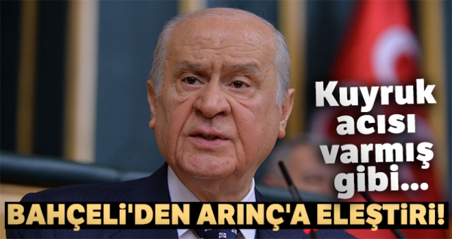 MHP Genel başkanı Bahçeli'den Arınç'a eleştiri!