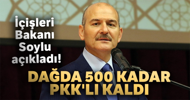 İçişleri Bakanı Soylu açıkladı! 'Dağda 500 kadar PKK'lı kaldı'