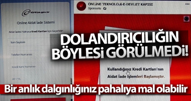 Sahte e-devlet sitesiyle kart aidatı iade dolandırıcılığına dikkat