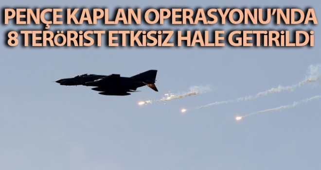 Pençe Kaplan Operasyonu'nda 8 terörist daha etkisiz hale getirildi