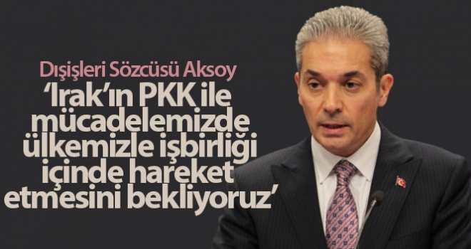 Irak'ın PKK ile mücadelemizde ülkemizle işbirliği içinde hareket etmesini bekliyoruz