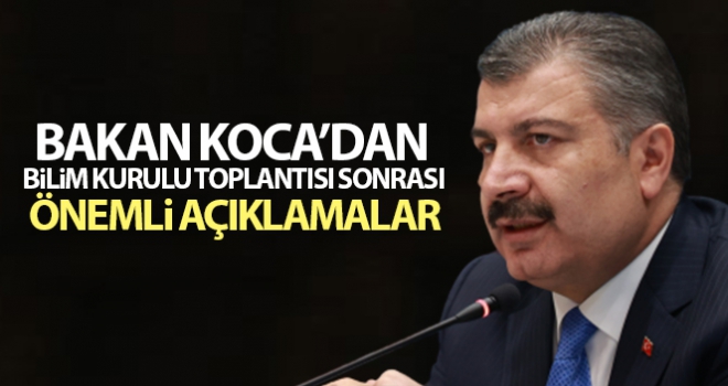 Bakan Koca'dan önemli açıklamalar