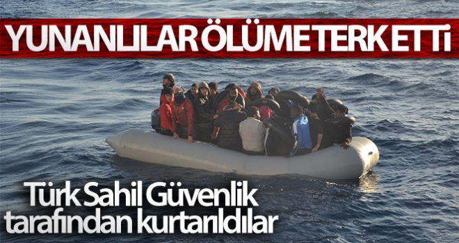 Yunanlıların ölüme terk ettiği 10'u çocuk 24 göçmen kurtarıldı