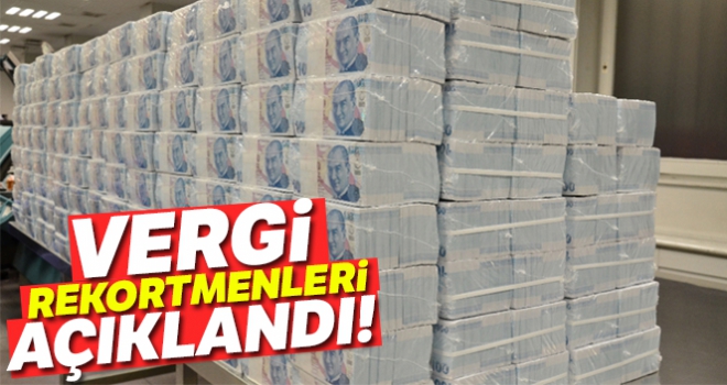 Türkiye'nin vergi rekortmenleri açıklandı