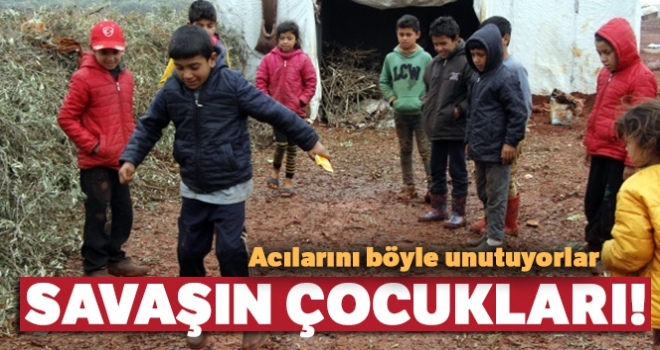 Savaşın çocukları acılarını oyun oynayarak unutmaya çalışıyor