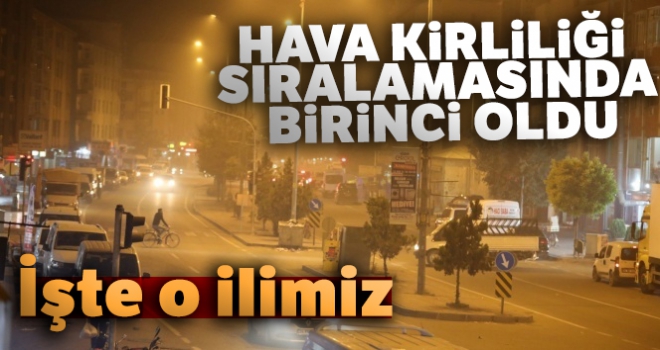 Hava kirliliği sıralamasında Iğdır Türkiye birincisi oldu