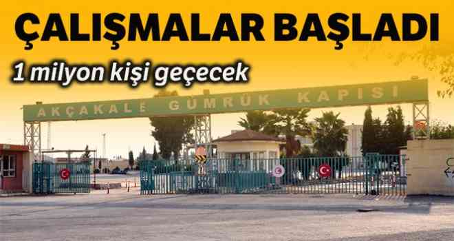 1 milyon Suriyeli'nin güvenli bölgeye geçeceği sınır kapısında temizlik çalışmaları başladı