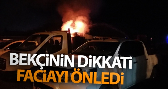 Bekçinin dikkati faciayı önledi