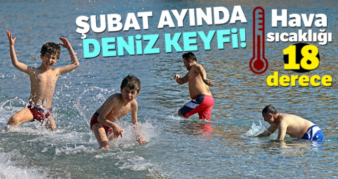 Antalya'da şubat ayında deniz keyfi