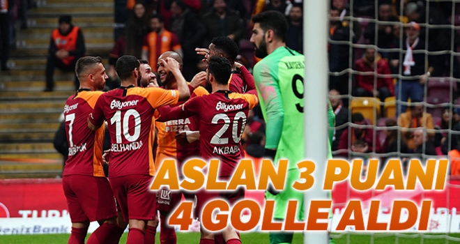 Aslan 3 puanı 4 golle aldı