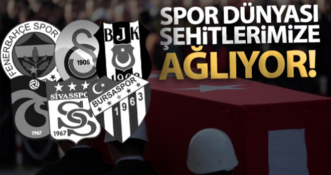 Spor dünyası şehitlerimize ağlıyor!