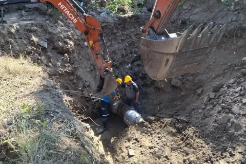 Balıkesir'de 40 yıllık içme suyu hattında bakım ve onarım