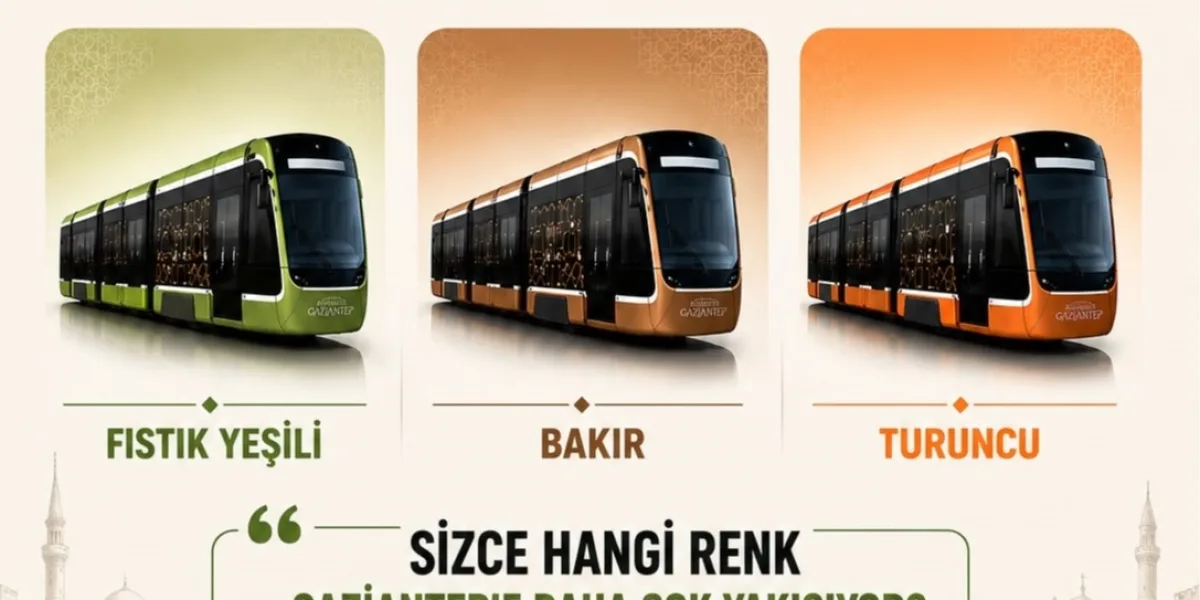 Gaziantepliler tramvay renklerini kendileri netleştirecek